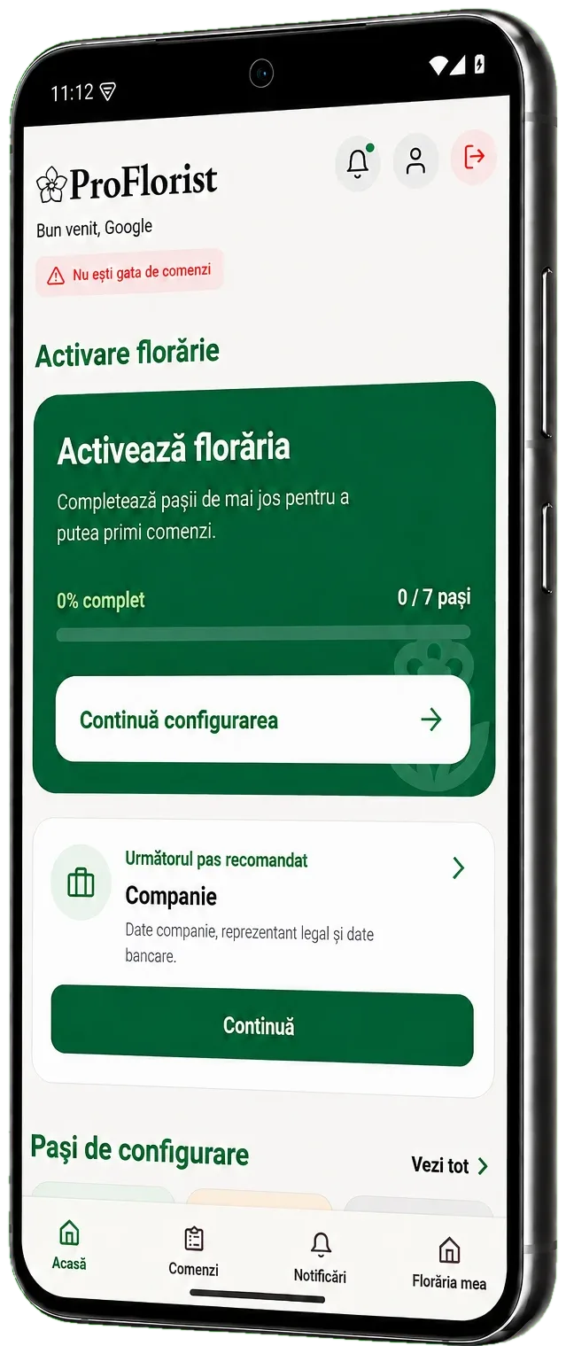 ProFlorist Business on a smartphone